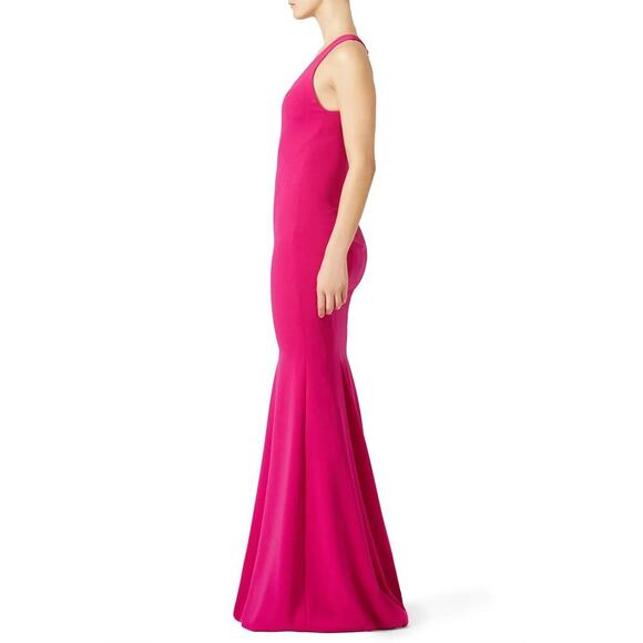 Theia Fuschia Smooth Paneled Sleeveless Mermaid Gown w/ Hidden Back Zip – Size 2 - Picture 10 of 11
